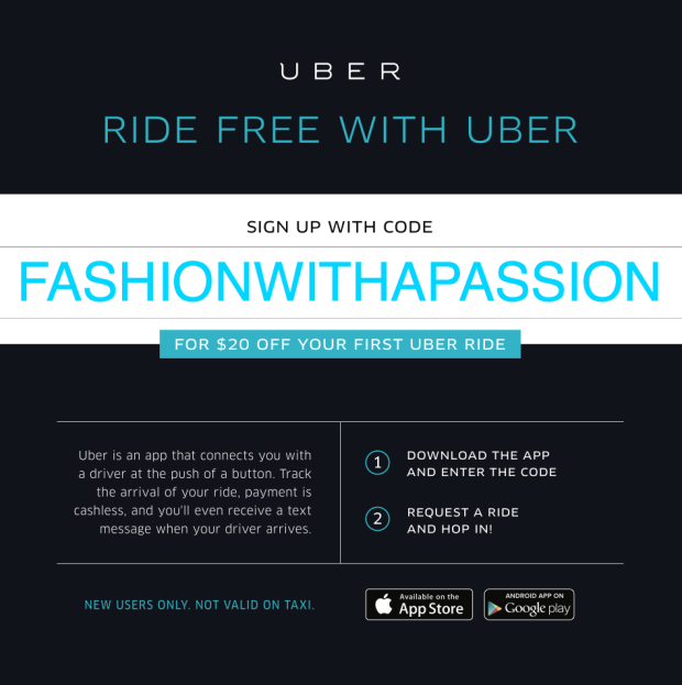 Fashion With A Passion's Uber Code